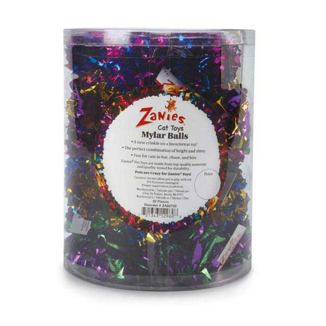Za Mylar Ball Cat Canister 35Pc Deluxe Toy Set For Cats