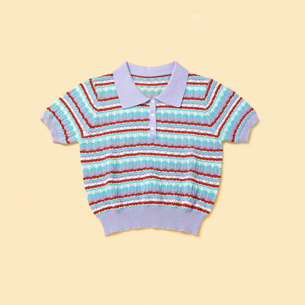 Pet And Me Crochet Polo Shirt For Dogs Short Sleeve