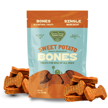 Sweet Potato Bones All Natural USA Grown Dog Chews Treats