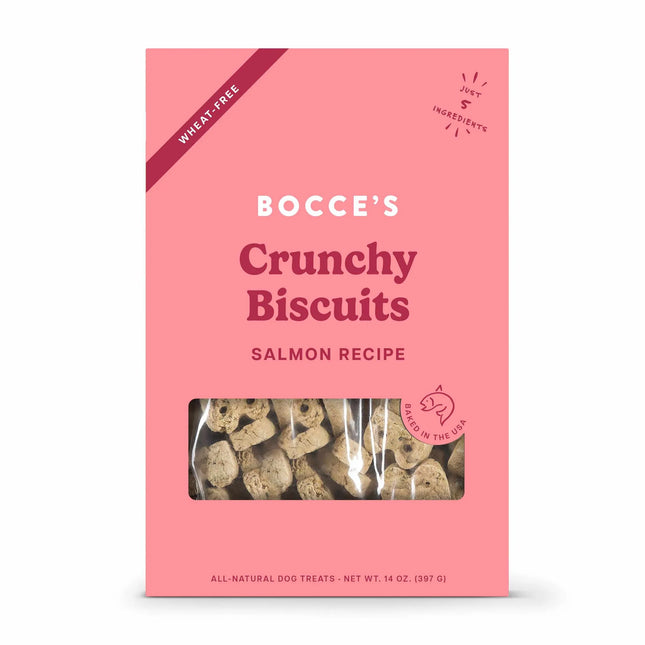 Bocce's Bakery Salmon Biscuit Dog Treats 14oz Boxes