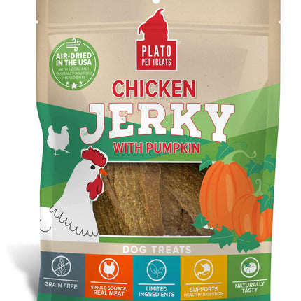 Plato Chicken Jerky With Pumpkin For Dogs Grain Free Treats