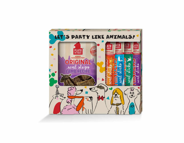 Plato Pet Treats Celebration Gift Box Assorted Salmon Lamb