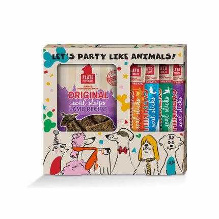 Plato Pet Treats Celebration Gift Box Assorted Salmon Lamb