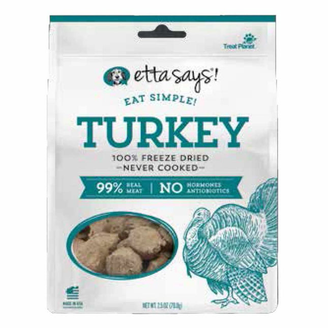 Etta Says Eat Simple Freeze Dried Turkey Dog Treats 2.5 Oz