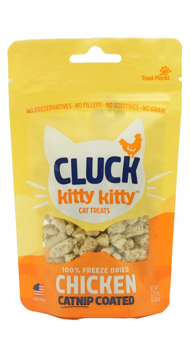 Kitty Kitty Cluck Freeze Dried Chicken Treat Catnip Coating
