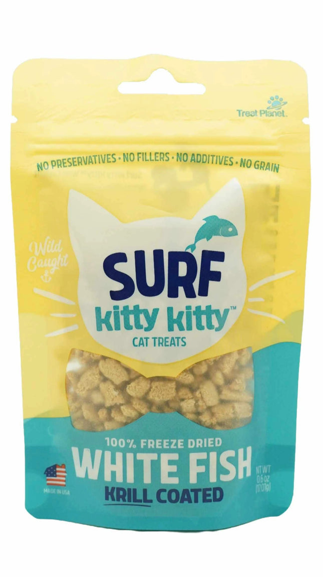Surf Kitty Freeze Dried White Fish Treat With Krill