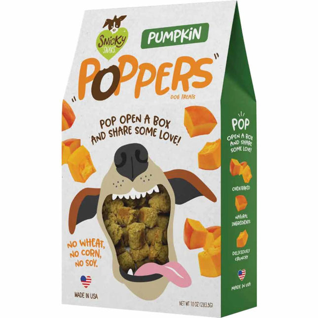 Snicky Snaks Pumpkin Poppers Crunchy Dog Treats 10 Oz
