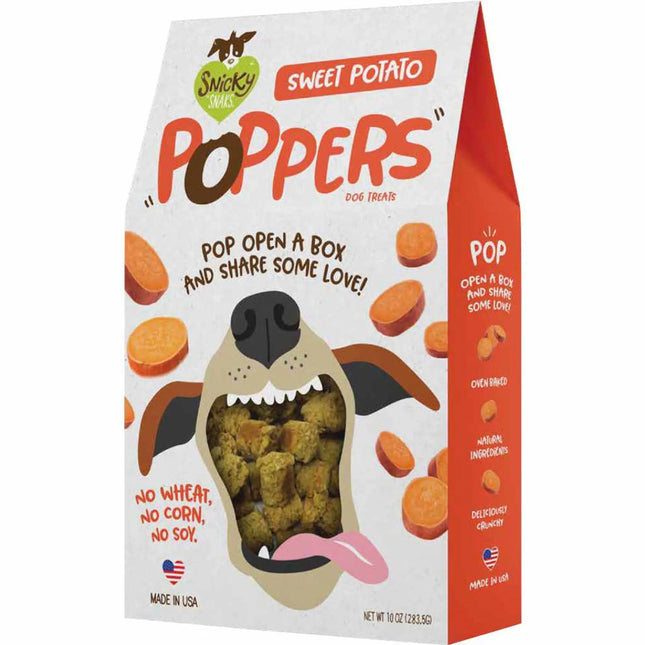 Snicky Snaks Sweet Potato Poppers Dog Treats Crunchy 10 Oz