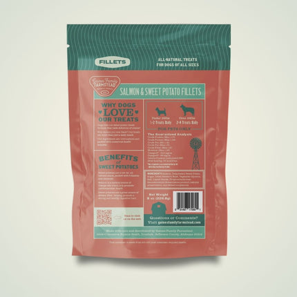 Salmon and Sweet Potato Fillets Dog Treats for Active Dogs
