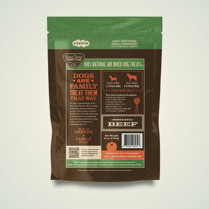 Beef Chips For Dogs Single Ingredient All Natural USA Made