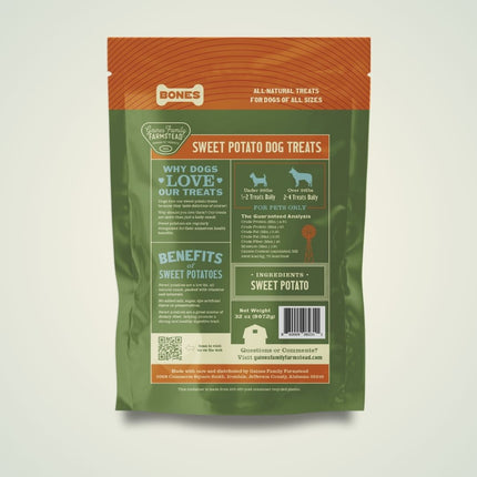 Sweet Potato Bones All Natural USA Grown Dog Chews Treats