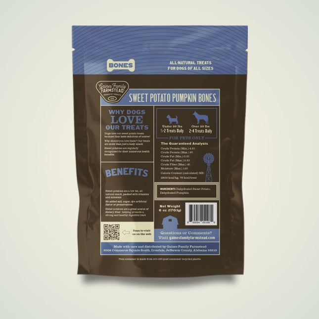 Sweet Potato and Pumpkin Dog Bones Treats for Gut Health