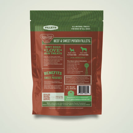 Beef and Sweet Potato Fillets Dog Training Chewy Treats