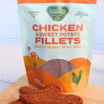 Soft Chicken and Sweet Potato Fillets Treats for Training