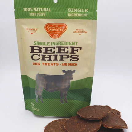 Beef Chips For Dogs Single Ingredient All Natural USA Made