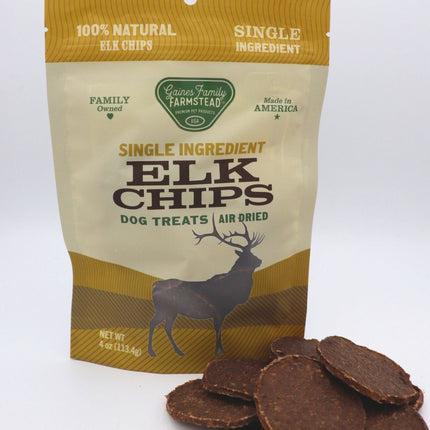 Elk Chips Hypoallergenic Dog Treats Single Ingredient