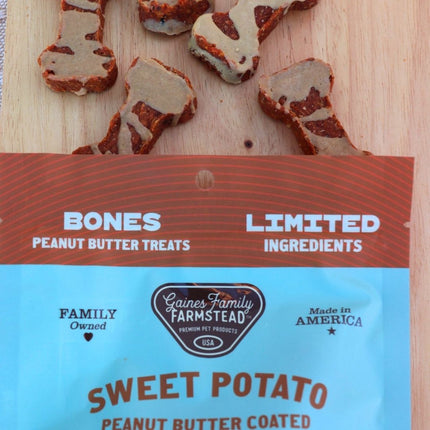 Peanut Butter Sweet Potato Dog Bones Treats All Natural