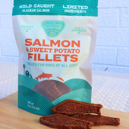 Salmon and Sweet Potato Fillets Dog Treats for Active Dogs