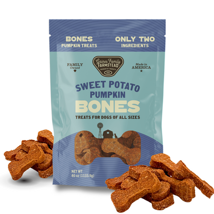 Sweet Potato and Pumpkin Dog Bones Treats for Gut Health