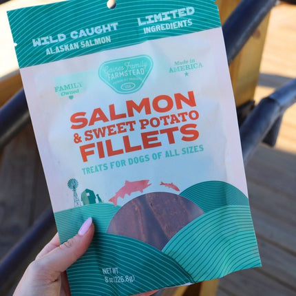 Salmon and Sweet Potato Fillets Dog Treats for Active Dogs