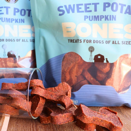 Sweet Potato and Pumpkin Dog Bones Treats for Gut Health
