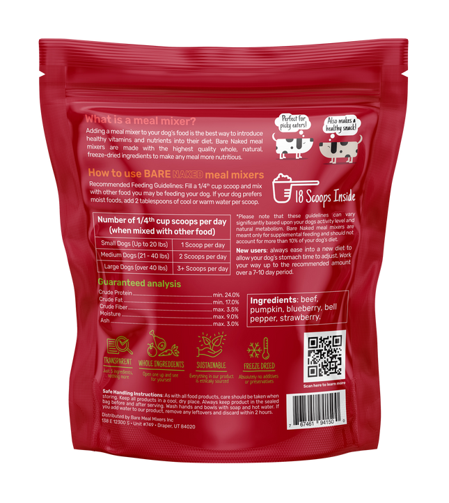 Beef Liver Trail Mix 6oz Freeze Dried Protein Veggies