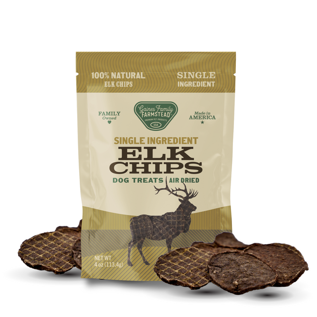 Elk Chips Hypoallergenic Dog Treats Single Ingredient