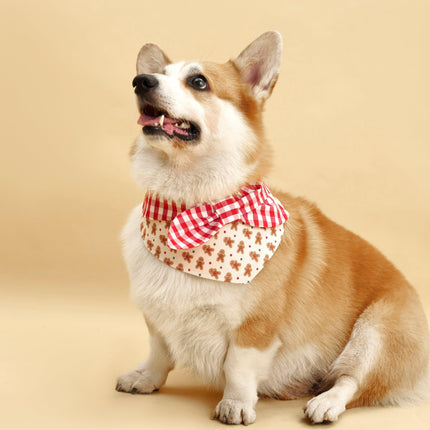 Christmas Morning Gingerbread Man Bandana Gingham Print