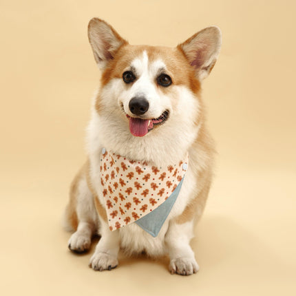 Gingerbread Joy Handmade Bandana For Dogs Christmas Cheer