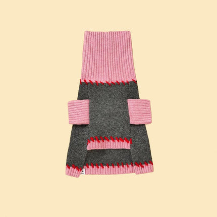 Cherry Kiss Dog Sweater With Two Tone Cherry Charms