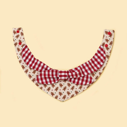 Christmas Morning Gingerbread Man Bandana Gingham Print