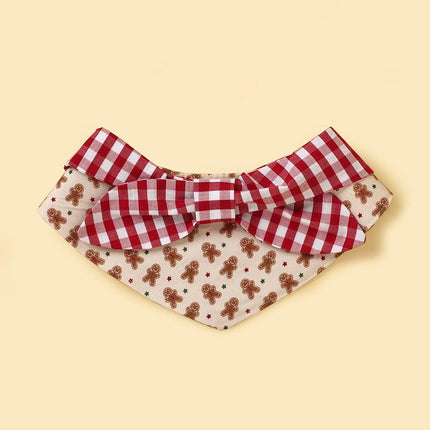 Christmas Morning Gingerbread Man Bandana Gingham Print