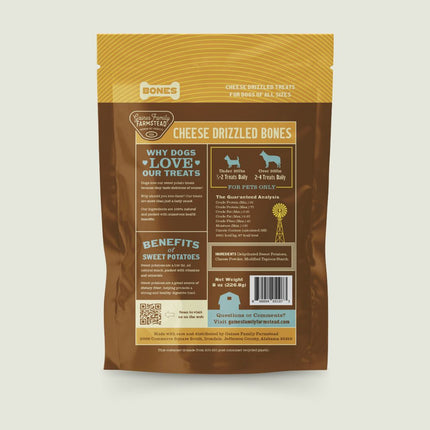 Cheese Drizzled Sweet Potato Bones For Dogs Original Treat